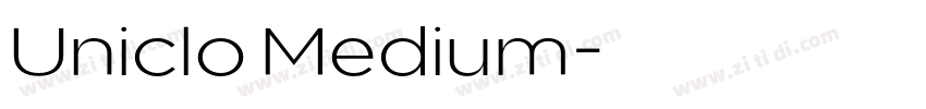 Uniclo Medium字体转换